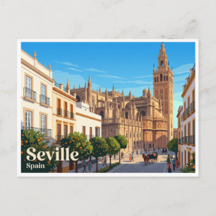 Kathedrale von Sevilla und Giralda Spanien Postkarte