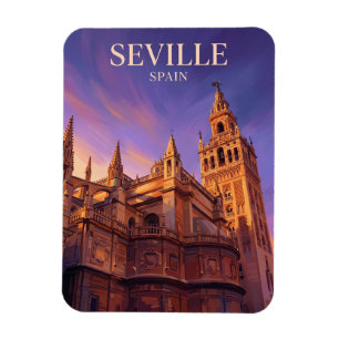 Kathedrale von Sevilla und Giralda-Turm Spanien Magnet