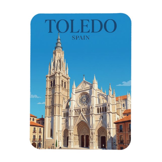 Kathedrale von Toledo Spanien Magnet (Vertikal)