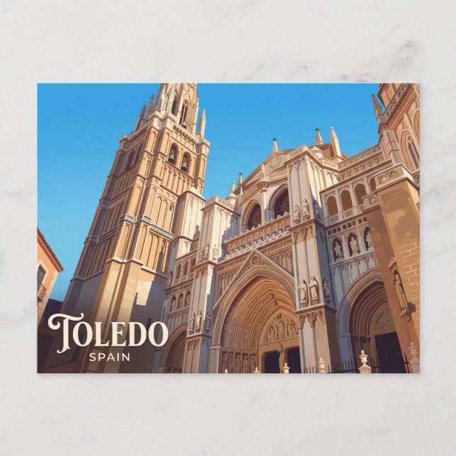 Kathedrale von Toledo Spanien Postkarte (Vorderseite)