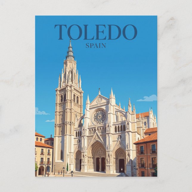 Kathedrale von Toledo Spanien Postkarte (Vorderseite)