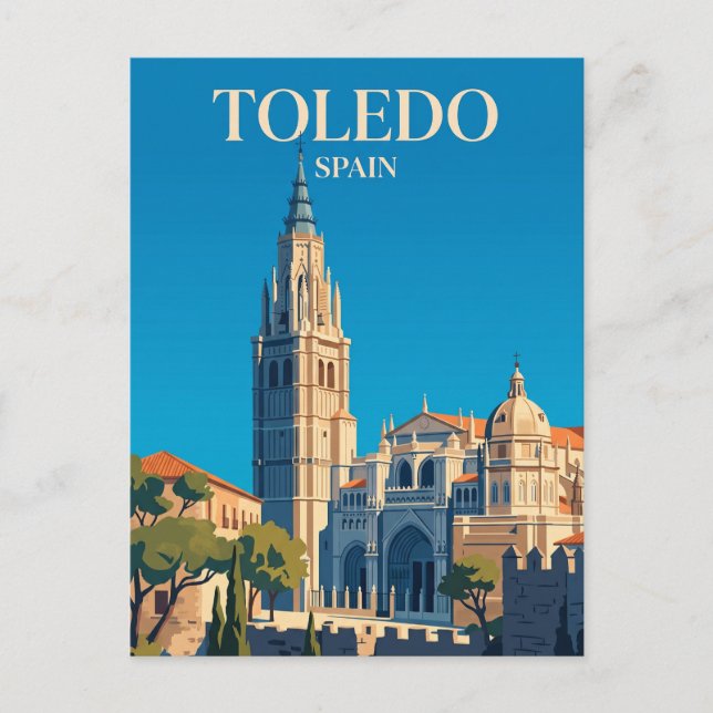 Kathedrale von Toledo Spanien Postkarte (Vorderseite)