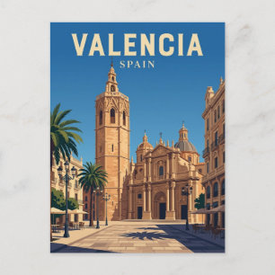 Kathedrale von Valencia Spanien Postkarte
