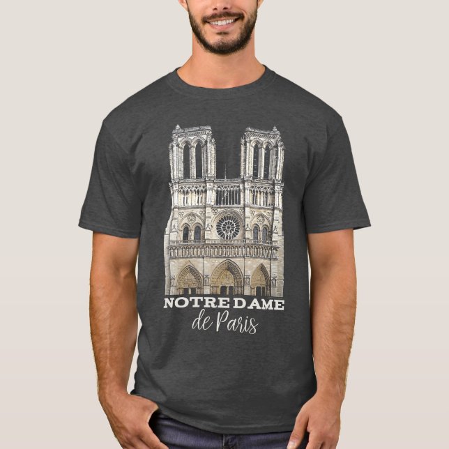 Kathedralen-Andenken-T - Shirt Notre Damedes Paris (Vorderseite)