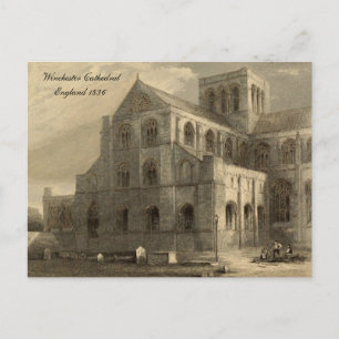Kathedralen der England Serie: Winchester 1836 Postkarte