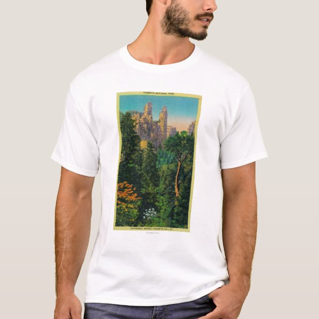 Kathedralen-Helme und Yosemite-Tal T-Shirt (Vorderseite)
