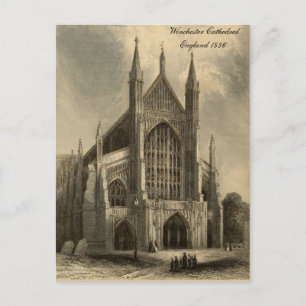 Kathedralen von England Serie: Winchester 1836 Postkarte