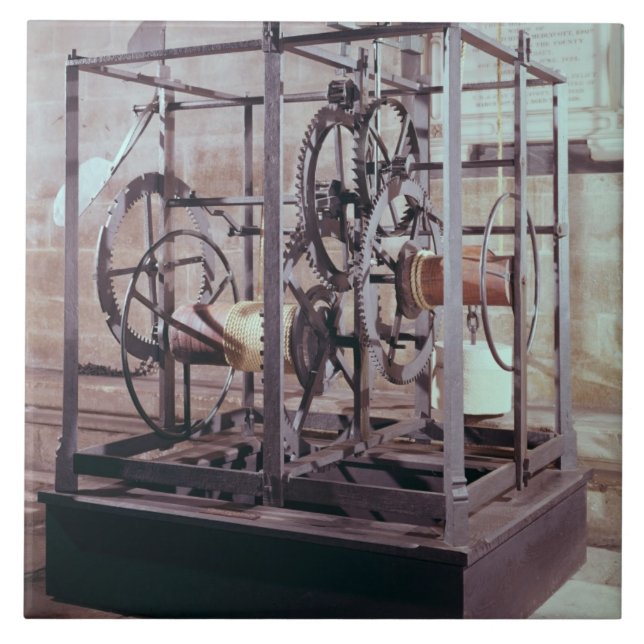 Kathedralenuhr hergestellt für den Turm in Fliese (Vorderseite)