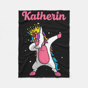 Katherin Name Personalisiert Geburtstag Dabbing Un Fleecedecke