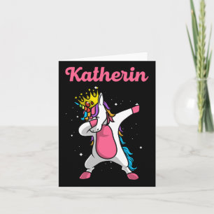 Katherin Name Personalisiert Geburtstag Dabbing Un Karte