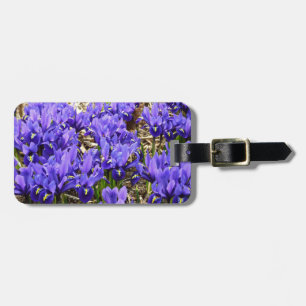 Katherine Hodgkin Irises Lila Frühlingsfloral Gepäckanhänger