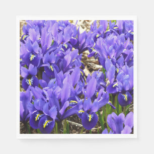Katherine Hodgkin Irises Lila Frühlingsfloral Serviette