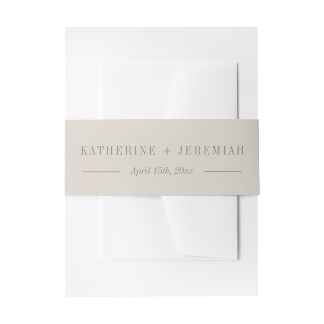 Katherine | Kurierte Farben | Hochzeit Einladungsbanderole (Vorderseite Beispiel)