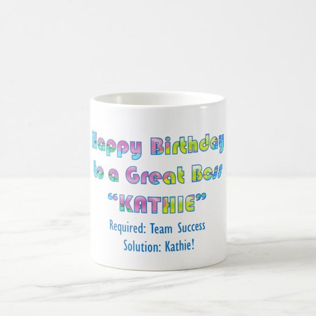 Kathies Geburtstag Tasse (Mittel)
