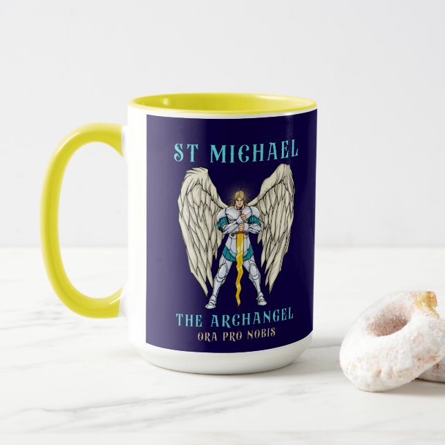 Kathiotisches Gebetsbecher St. Michael der Erzenge Tasse (Mit Donut)
