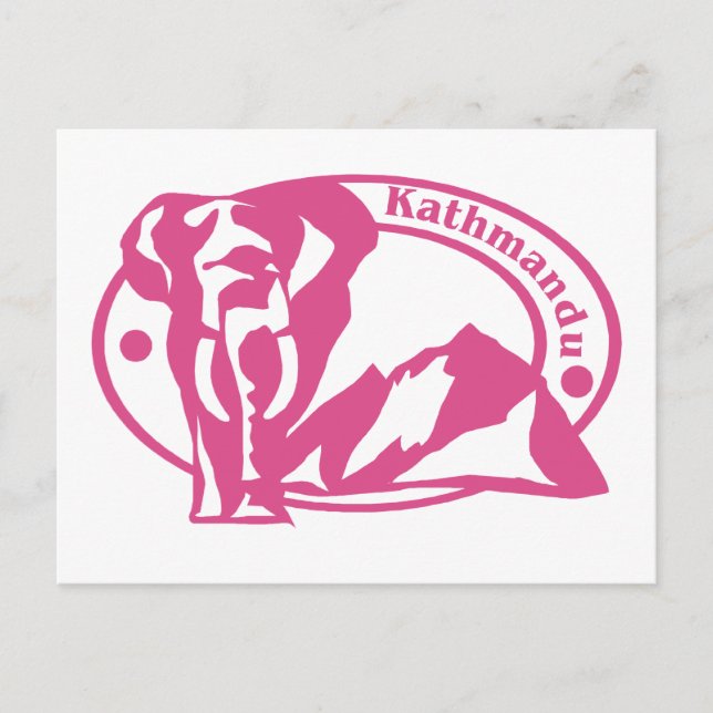 Kathmandu Briefmarke Postkarte (Vorderseite)