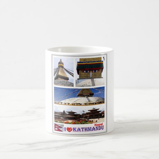 Kathmandu - I-Liebe - Nepal - Kaffeetasse (Mittel)