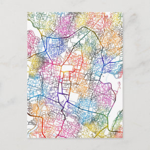 Kathmandu Nepal Map Postkarte