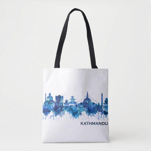 Kathmandu Nepal Skyline Blue (Vorderseite)