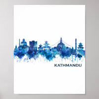 Kathmandu Nepal Skyline Blue