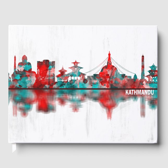 Kathmandu Nepal Skyline Gästebuch (Vorderseite)
