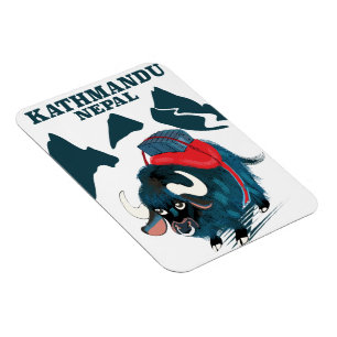 Kathmandu Nepal Travel Poster Magnet