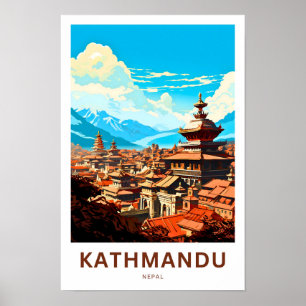 Kathmandu Nepal Travel Print Poster