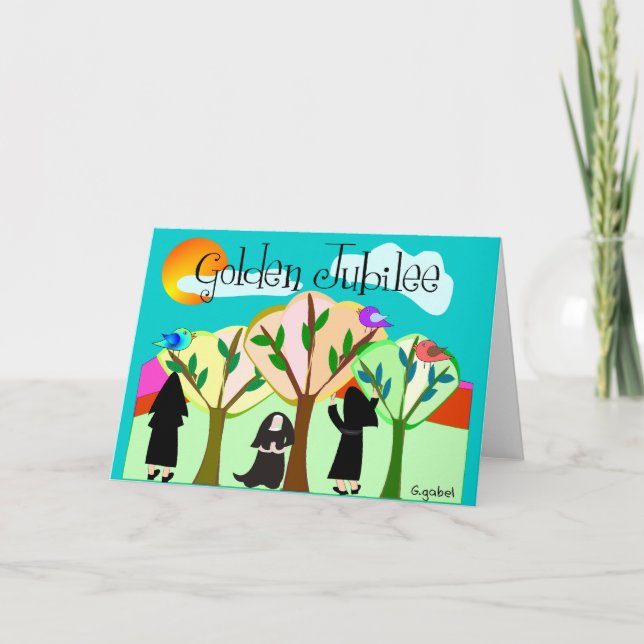 Katholic Nun Golden Jubilee Geschenke Karte (Vorderseite)