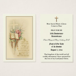 KATHOLIC NUN JAHRESTAG VOWS HOLY CARD