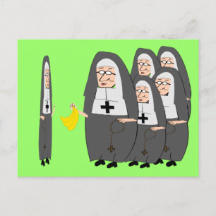 Katholic Nun Spaß "Fat Sisters" Postkarte