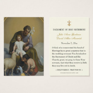 Katholik John the Baptist Wedding Holy Card