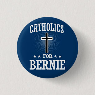 KATHOLIKEN FÜR BERNIE SANDERS BUTTON