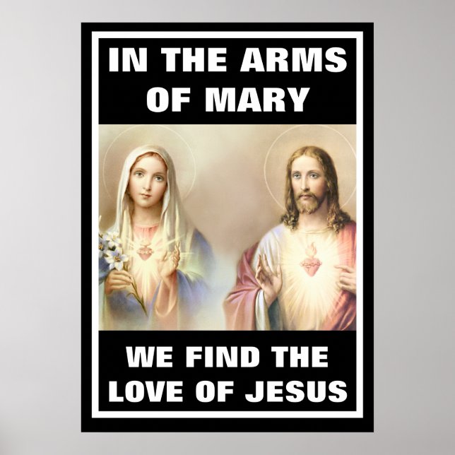 KATHOLIKSACRED HEART IMMACULATE MARY RELIGIOU POSTER (Vorne)