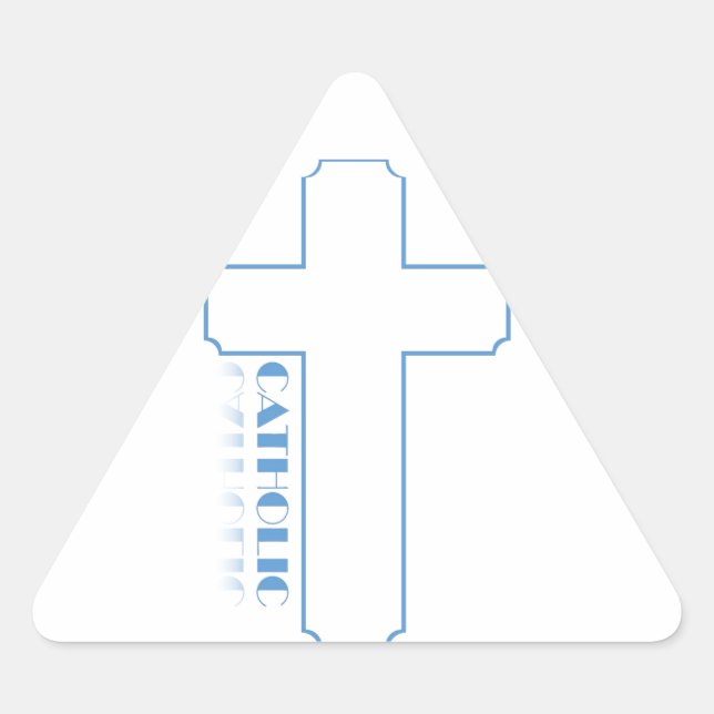 katholisch dreieckiger aufkleber (Vorderseite)