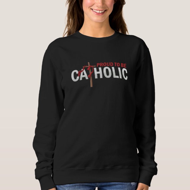 Katholisch orthodoxe Stolz Jesus Gott Follower gla Sweatshirt (Vorderseite)