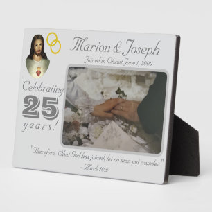 Katholische 25 Silver Anniversary Foto Plaque Fotoplatte