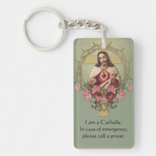 Katholische Auszeichnung Religiöses heiliges Herz  Schlüsselanhänger