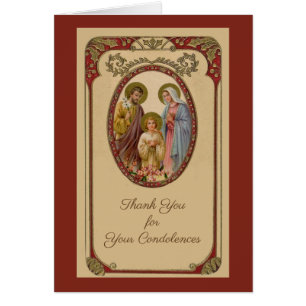 Katholische Beerdigung Beileid Heilige Karte Viele