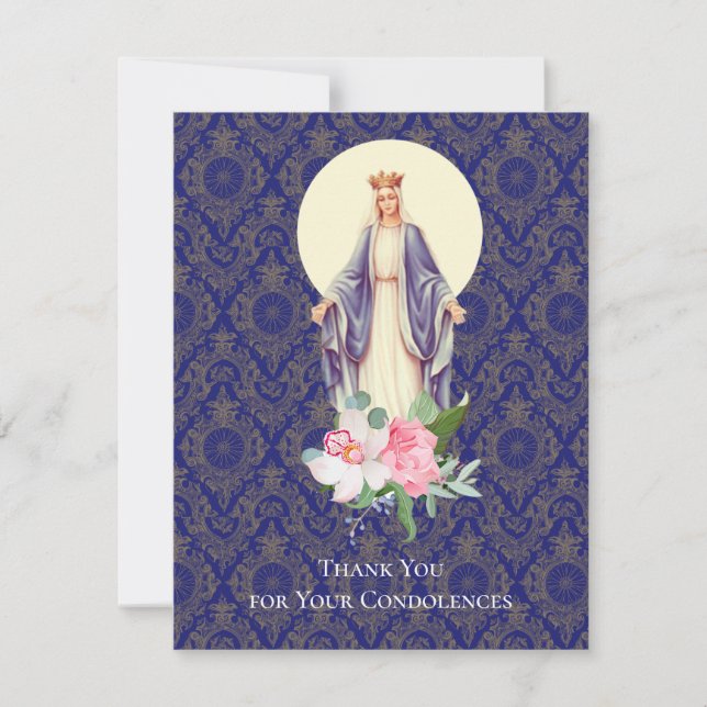 Katholische Beerdigung Beileid Heilige Karte Viele (Vorderseite)