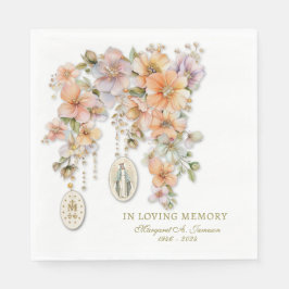 Katholische Beerdigung Bloral Mary Gedenkstätte Serviette