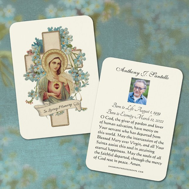 Katholische Beerdigung Gedenkgebet Heilige Karte (Traditional Catholic Funeral Memorial Prayer Card)