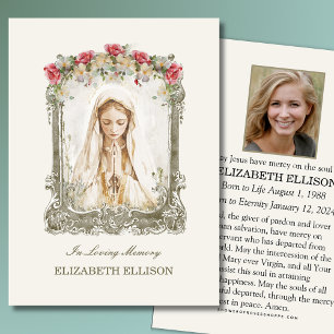 Katholische Beerdigungskarte Mary Prayer Card