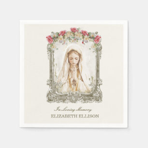 Katholische Beerdigungskarte Mary Prayer Card Serviette