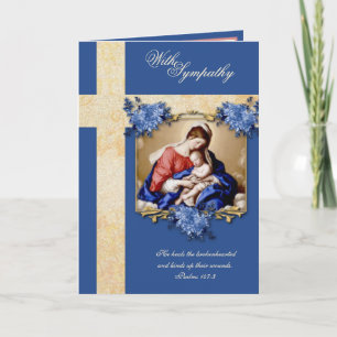 Katholische Beileid Jungfrau Mary Jesus Blumenkart Karte