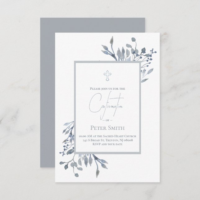 Katholische Bestätigung Einladung (Vorne/Hinten)