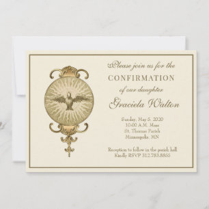 Katholische Bestätigung Heiliger Geist Schrift Einladung