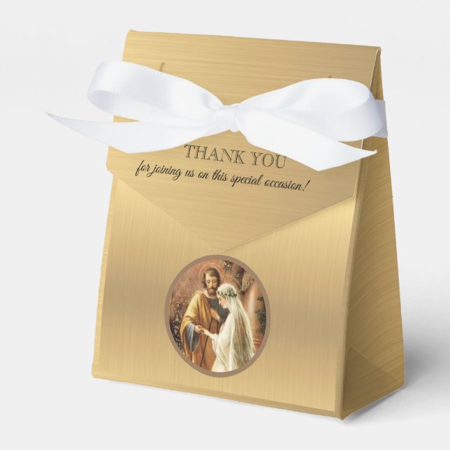 Katholische Braut & Groom Mary St. Joseph Gold Shi Geschenkschachtel (Vorderseite)
