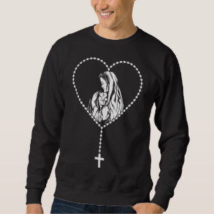 Katholische Christliche Rosenkranz Jungfrau Mary J Sweatshirt