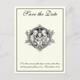 Katholische Elfenbeinküste Elegant SAVE THE DATE  Ankündigungspostkarte