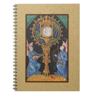 Katholische Engel verehren die Eucharistie-Monstra Notizblock